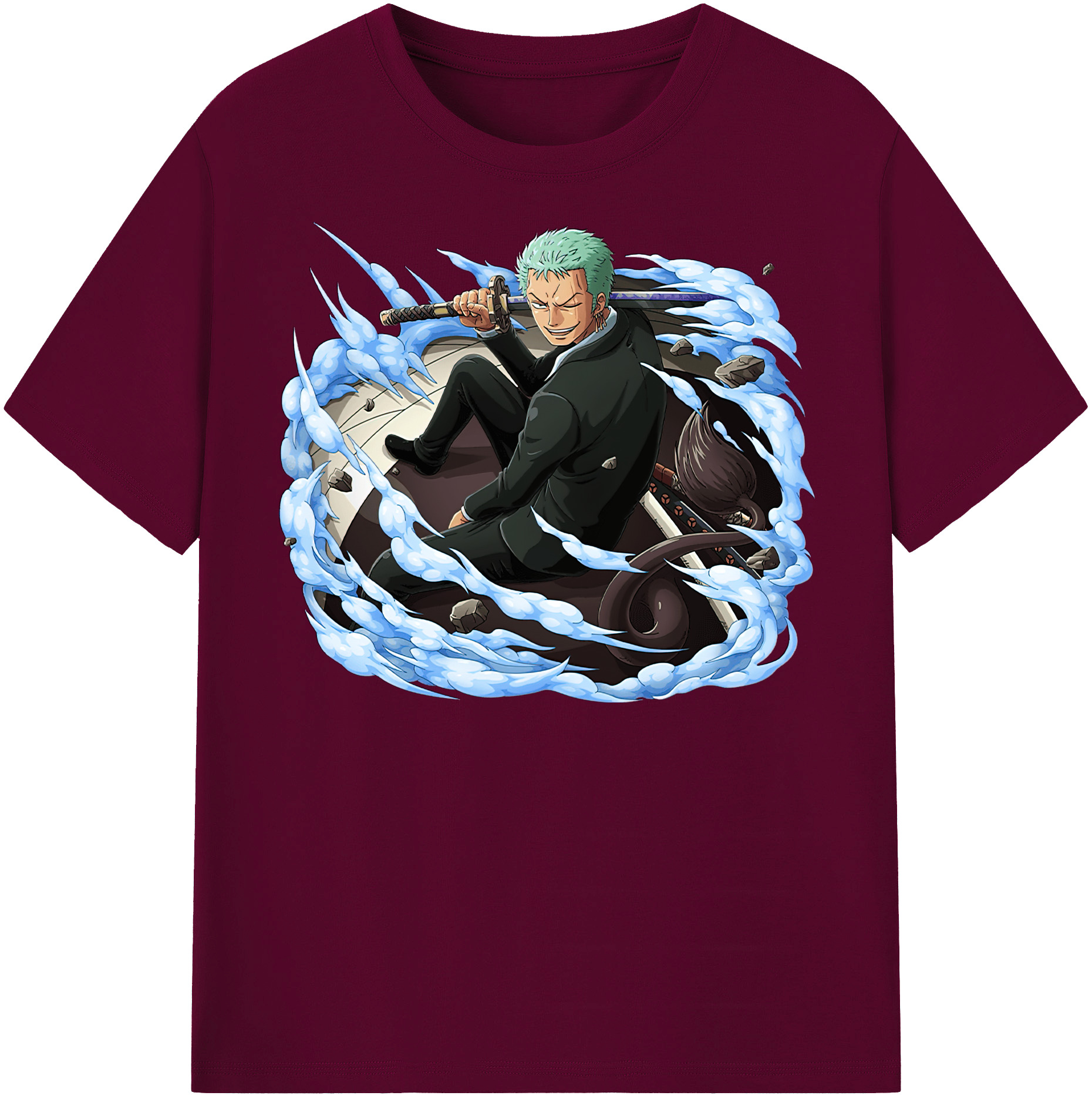 ワンピース ロロノア・ゾロ ONE PIECE Roronoa Zoro レディースカジュアルプリントTシャツ（綿100％）